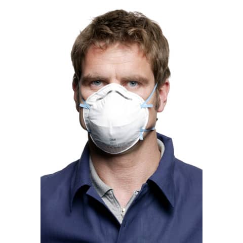 Respiratore per carteggiatura a mano 3M serie 8000 Classic FFP2 senza valvola - Conf. 20 pezzi - 8810